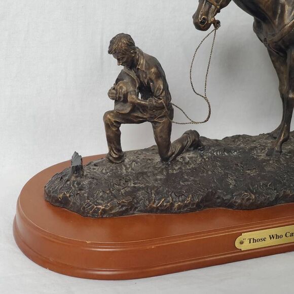 Montana Silversmiths "Those Who Came Before" Cowboy & Horse Western Bronze Sculp - Picture 2 of 13